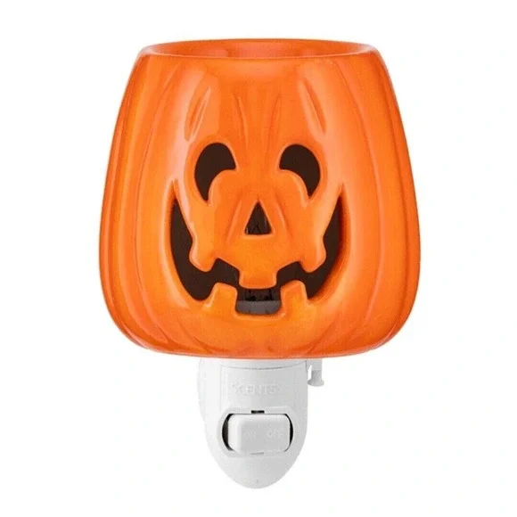 Scentsy Cut it Out Pumpkin Mini Warmer Fall, Halloween Wax Warmer Retired NIB sb - Picture 1 of 2